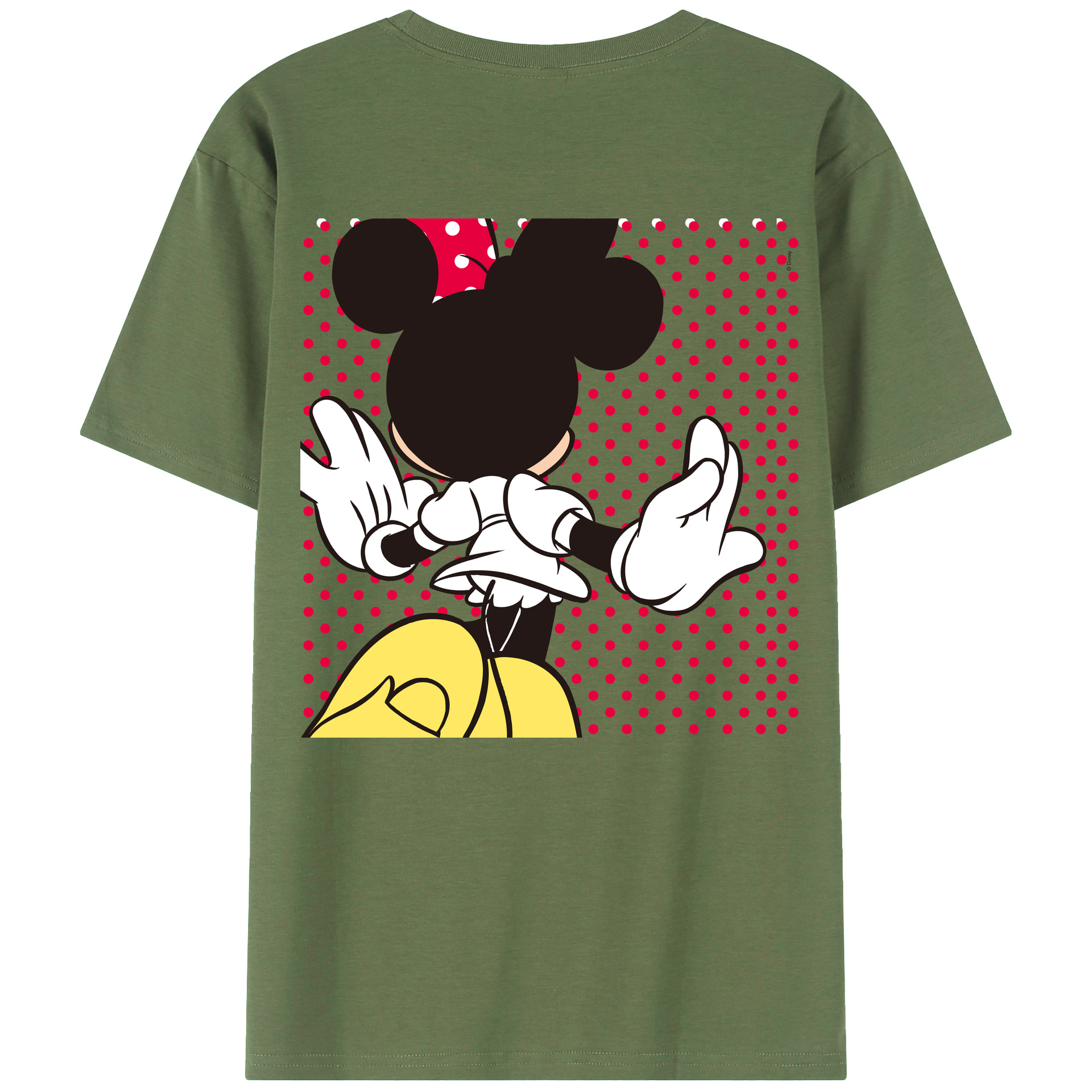 ミッキーマウス Mickey Mouse 綿100％ メンズ半袖Tシャツ（バックプリント） 通気性